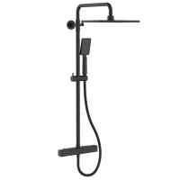 Чёрная душевая система с термостатом Koer KB-53011-05 KR4723
